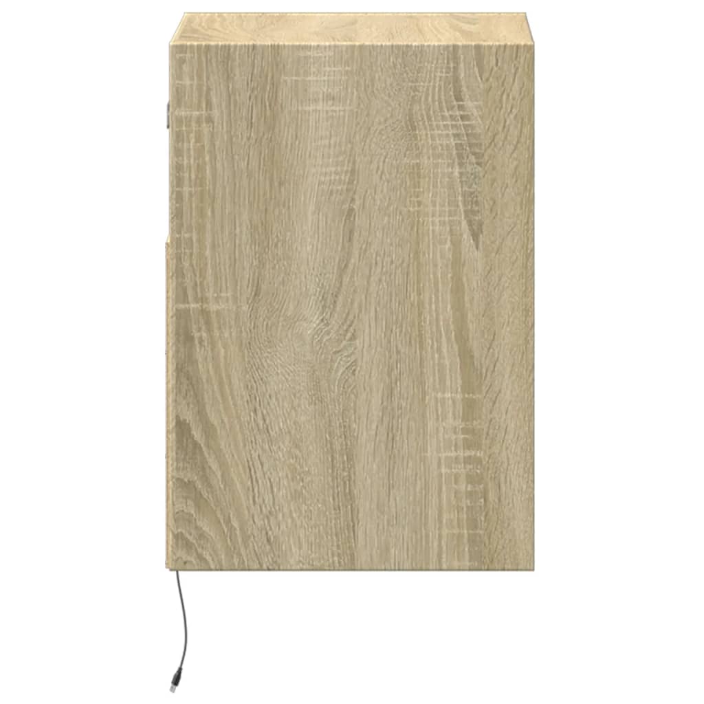Nástěnná Tv Skříňka S Led Osvětlením 41 X 31 X 45 Cm