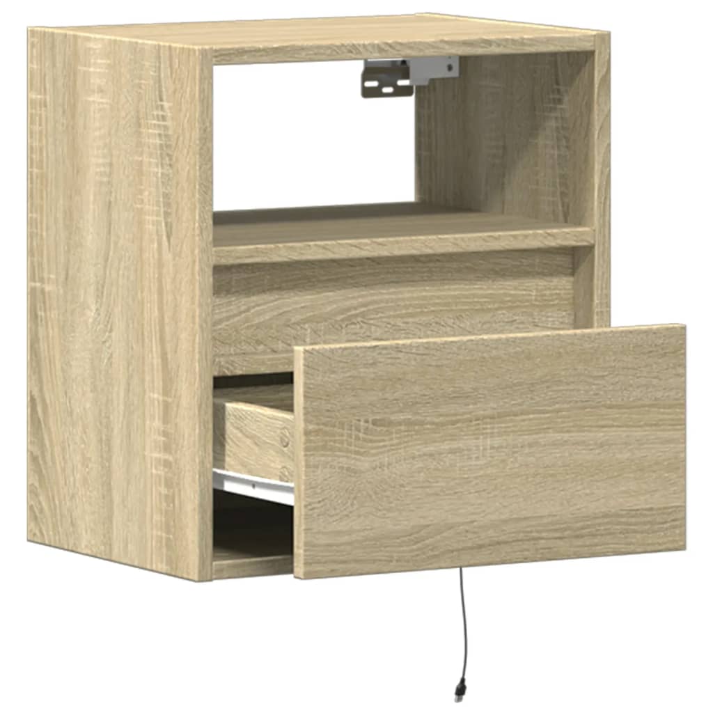 Nástěnná Tv Skříňka S Led Osvětlením 41 X 31 X 45 Cm