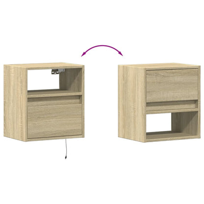 Nástěnná Tv Skříňka S Led Osvětlením 41 X 31 X 45 Cm