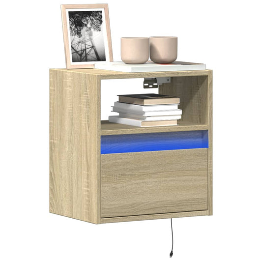 Nástěnná Tv Skříňka S Led Osvětlením 41 X 31 X 45 Cm