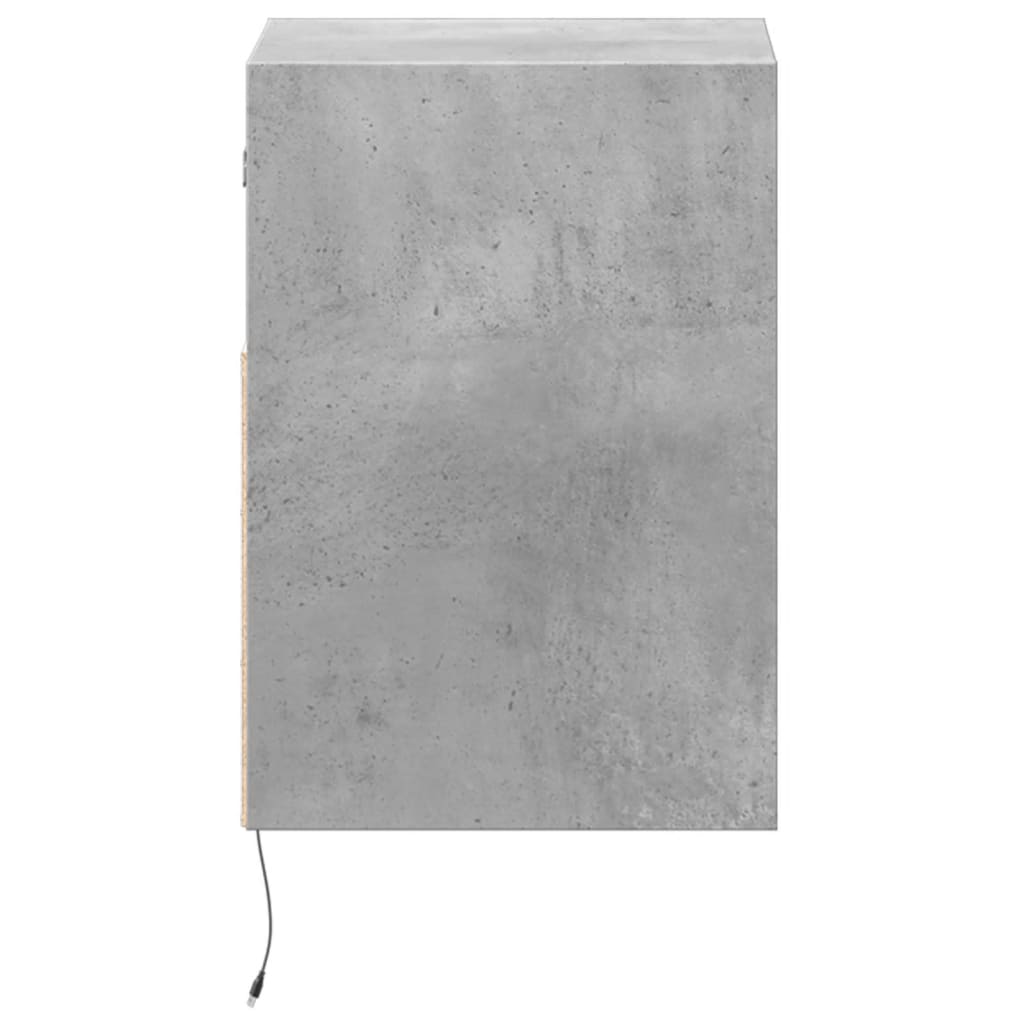 Nástěnná Tv Skříňka S Led Osvětlením Betonově Šedá 41X31X45 Cm