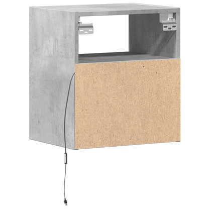 Nástěnná Tv Skříňka S Led Osvětlením Betonově Šedá 41X31X45 Cm