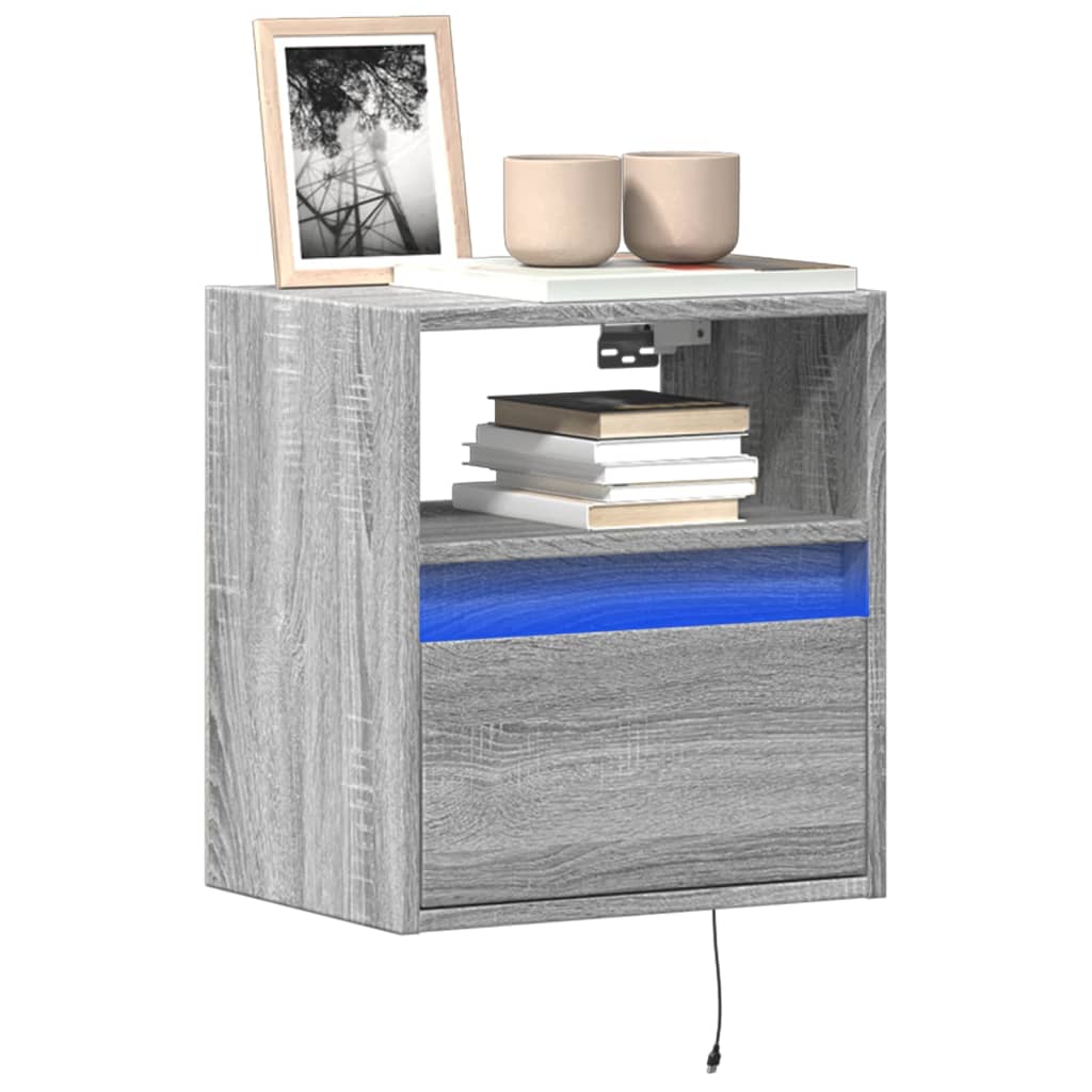 Nástěnná Tv Skříňka S Led Osvětlením 41 X 31 X 45 Cm