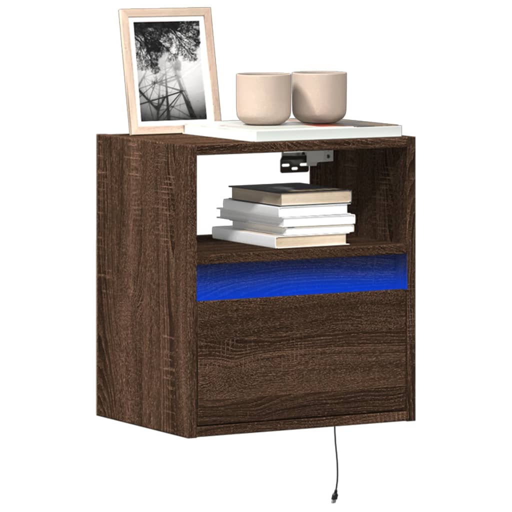 Nástěnná Tv Skříňka S Led Osvětlením 41 X 31 X 45 Cm