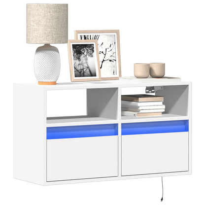 Nástěnná Tv Skříňka S Led Osvětlením 41 X 31 X 45 Cm