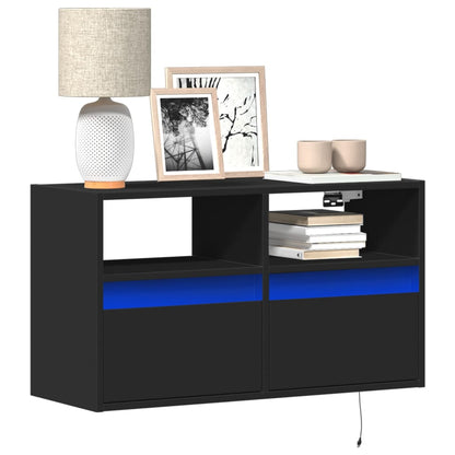 Nástěnná Tv Skříňka S Led Osvětlením 41 X 31 X 45 Cm