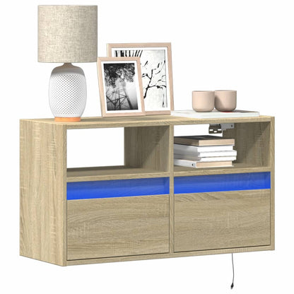 Nástěnná Tv Skříňka S Led Osvětlením 41 X 31 X 45 Cm