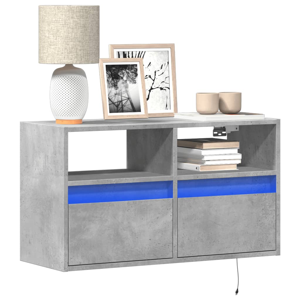 Nástěnná Tv Skříňka S Led Osvětlením 41 X 31 X 45 Cm