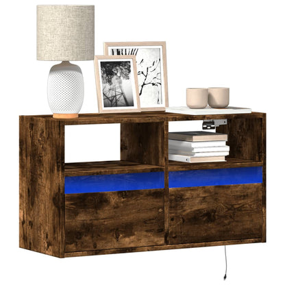 Nástěnná Tv Skříňka S Led Osvětlením 41 X 31 X 45 Cm