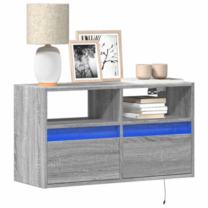 Nástěnná Tv Skříňka S Led Osvětlením 41 X 31 X 45 Cm