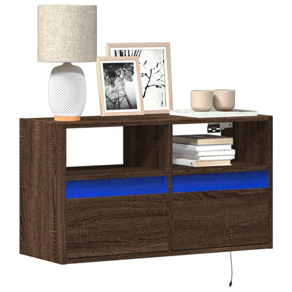 Nástěnná Tv Skříňka S Led Osvětlením 41 X 31 X 45 Cm