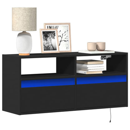 Nástěnná Tv Skříňka S Led Osvětlením 41 X 31 X 45 Cm