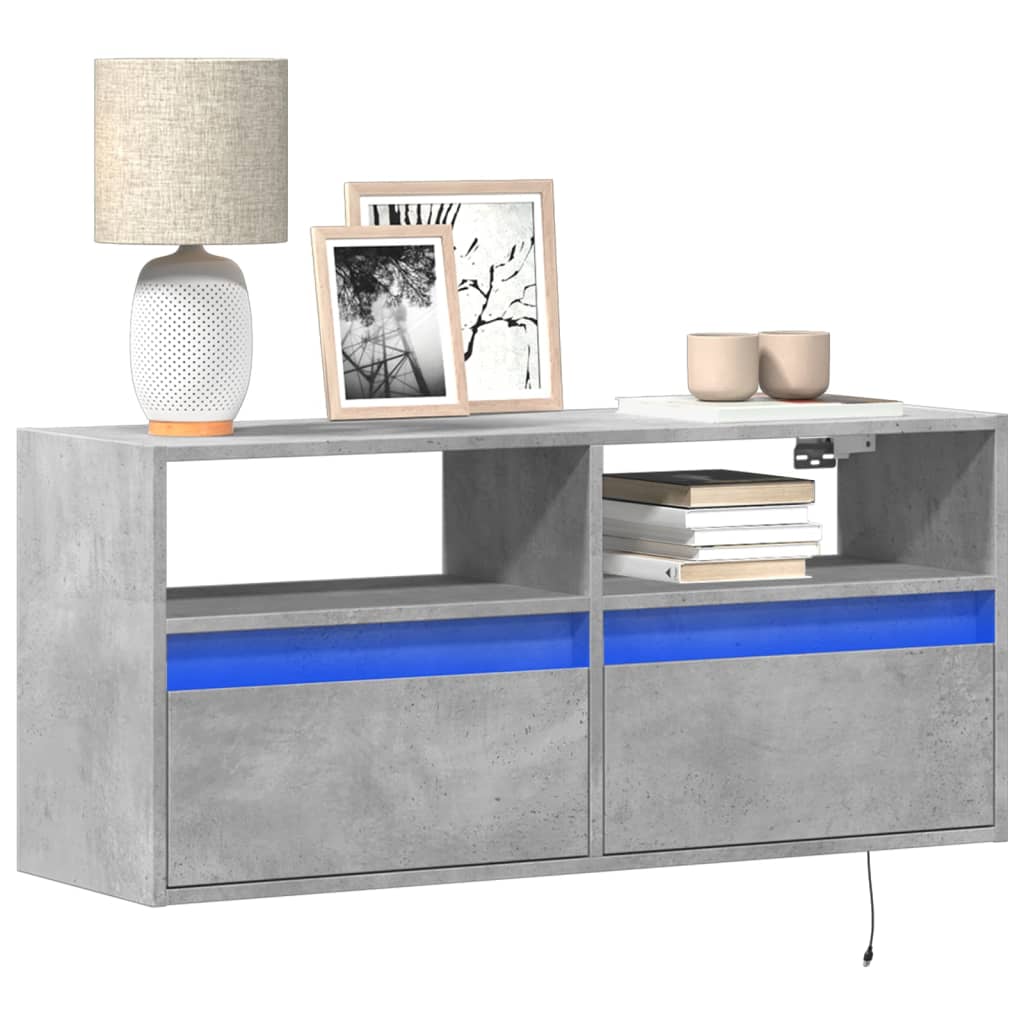 Nástěnná Tv Skříňka S Led Osvětlením 41 X 31 X 45 Cm