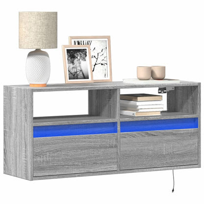 Nástěnná Tv Skříňka S Led Osvětlením 41 X 31 X 45 Cm