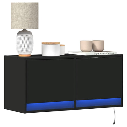 Nástěnná Tv Skříňka S Led Osvětlením 80 X 31 X 35 Cm