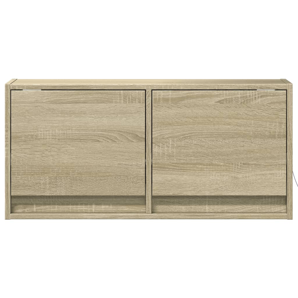 Nástěnná Tv Skříňka S Led Osvětlením 80 X 31 X 35 Cm
