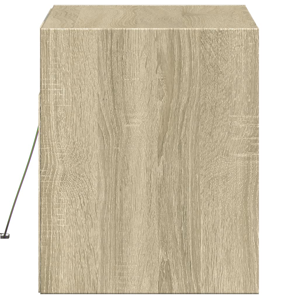 Nástěnná Tv Skříňka S Led Osvětlením 80 X 31 X 35 Cm