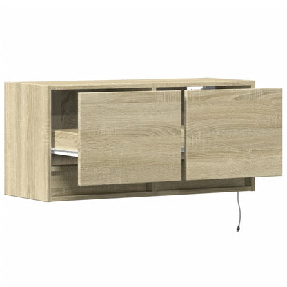 Nástěnná Tv Skříňka S Led Osvětlením 80 X 31 X 35 Cm
