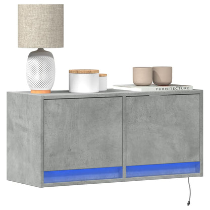 Nástěnná Tv Skříňka S Led Osvětlením 80 X 31 X 35 Cm