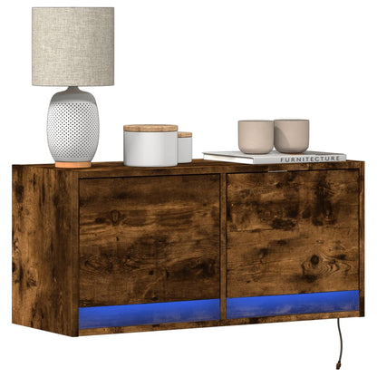 Nástěnná Tv Skříňka S Led Osvětlením 80 X 31 X 35 Cm