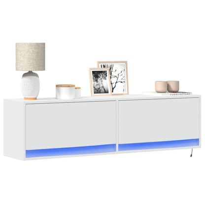 Nástěnná Tv Skříňka S Led Osvětlením 80 X 31 X 35 Cm