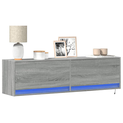 Nástěnná Tv Skříňka S Led Osvětlením 80 X 31 X 35 Cm