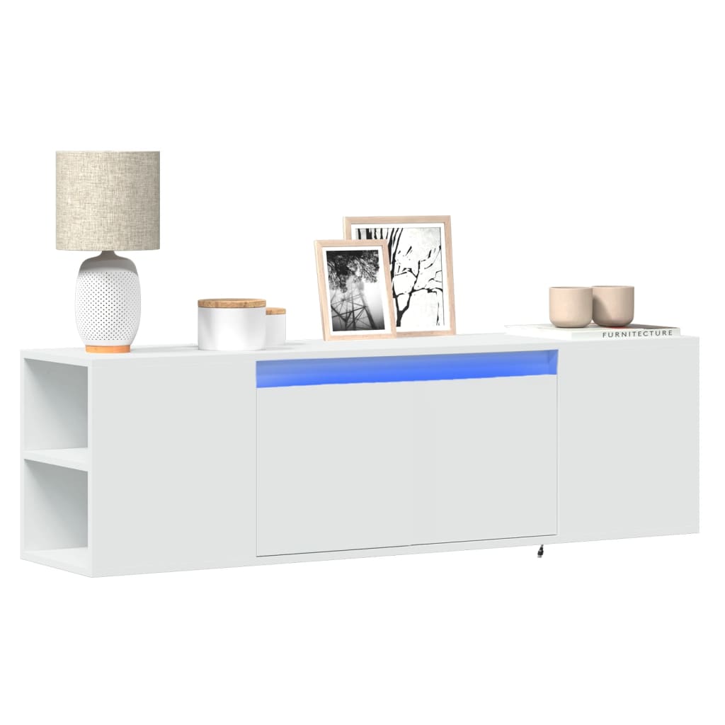 Nástěnná Tv Skříňka S Led Osvětlením 135X31X39,5 Cm