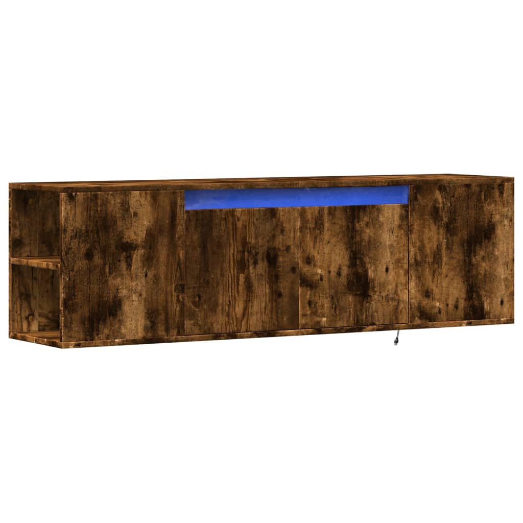 Nástěnná Tv Skříňka S Led Osvětlením 135X31X39,5 Cm