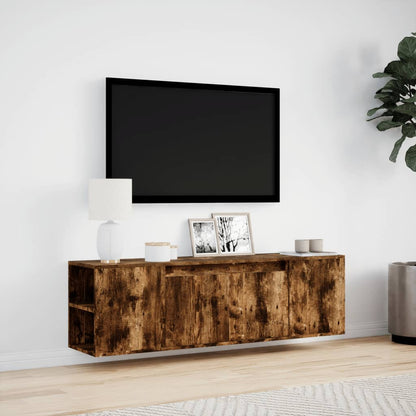 Nástěnná Tv Skříňka S Led Osvětlením 135X31X39,5 Cm