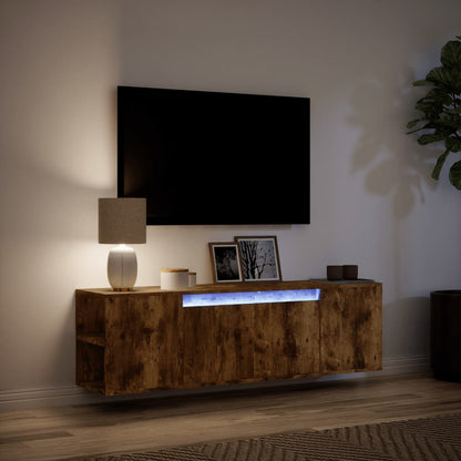 Nástěnná Tv Skříňka S Led Osvětlením 135X31X39,5 Cm