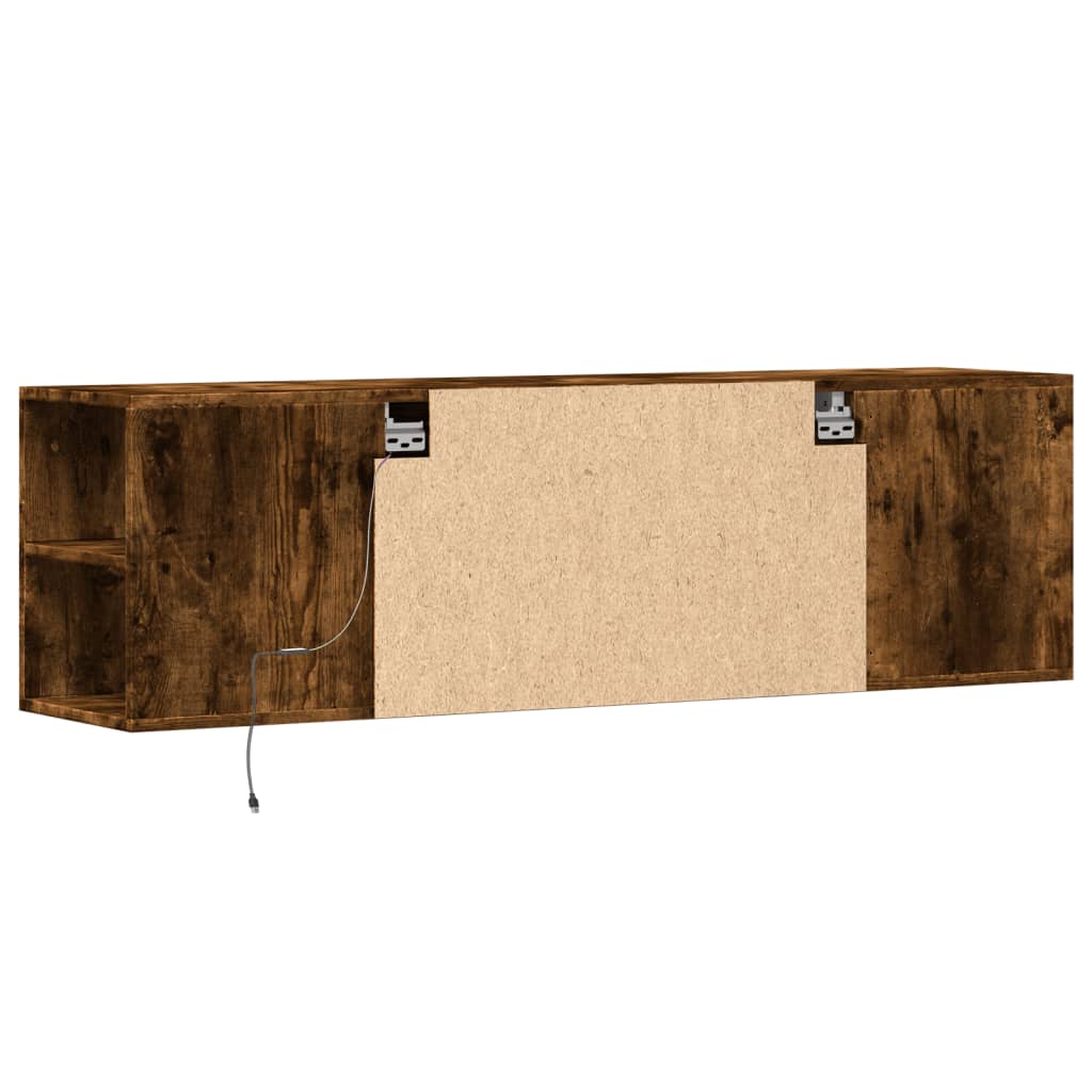 Nástěnná Tv Skříňka S Led Osvětlením 135X31X39,5 Cm