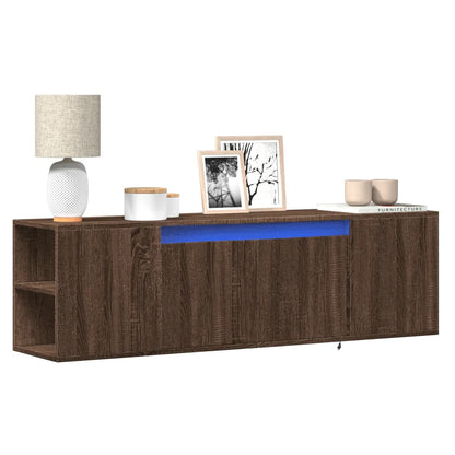 Nástěnná Tv Skříňka S Led Osvětlením 135X31X39,5 Cm