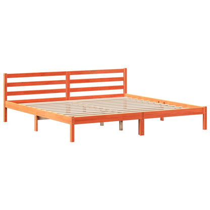 Postel Bez Matrace Voskově Hnědá 200 X 200 Cm Masivní Borovice