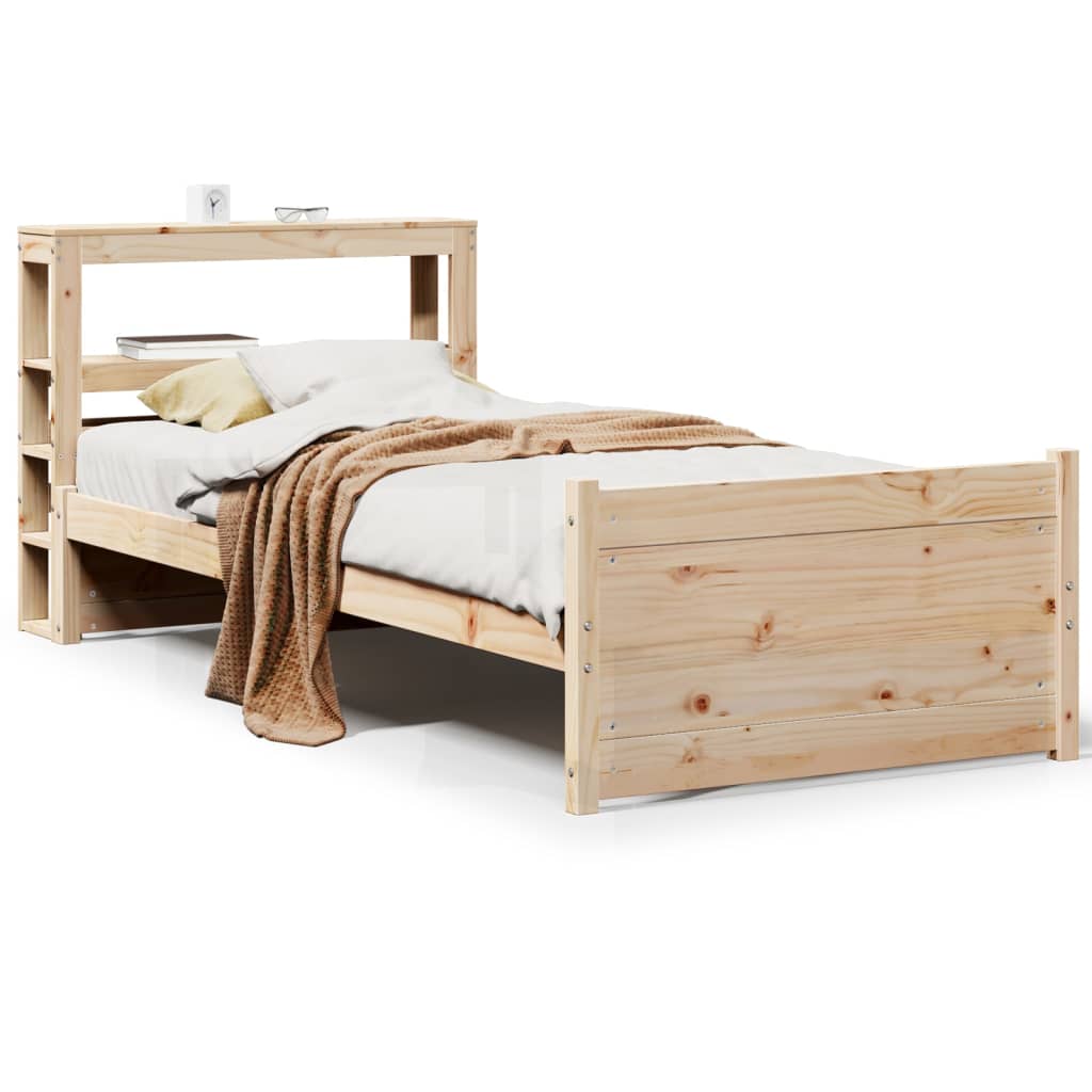 Rám Postele S Čelem 90 X 200 Cm Masivní Borové Dřevo