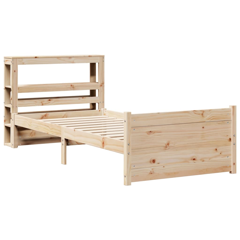 Rám Postele S Čelem 90 X 200 Cm Masivní Borové Dřevo