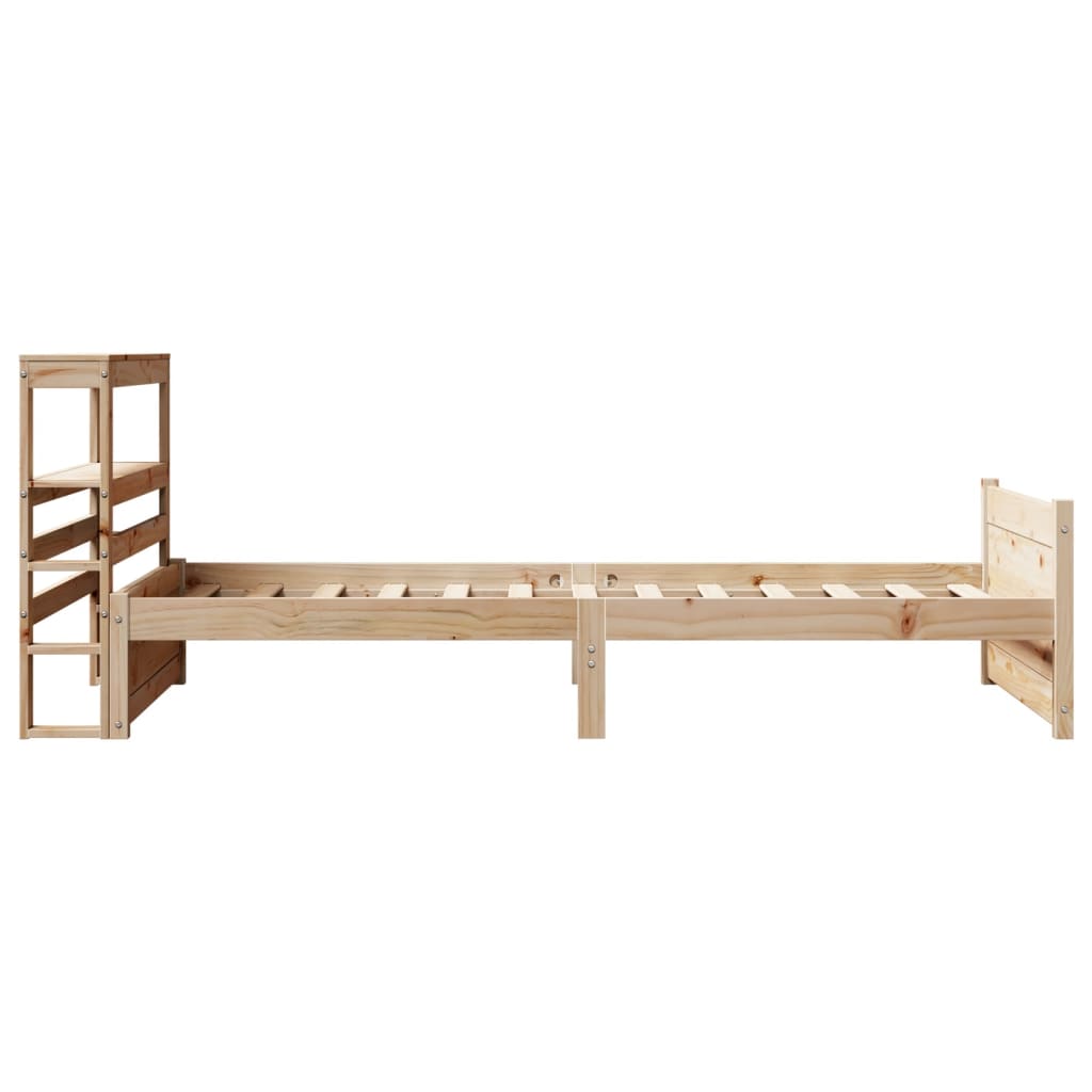 Rám Postele S Čelem 90 X 200 Cm Masivní Borové Dřevo