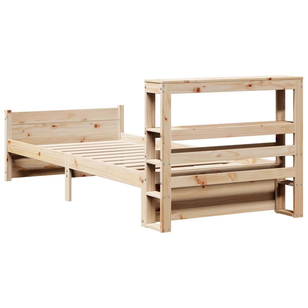 Rám Postele S Čelem 90 X 200 Cm Masivní Borové Dřevo