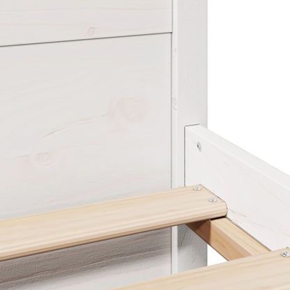 Rám Postele S Čelem Bílý 150X200 Cm Masivní Borovice