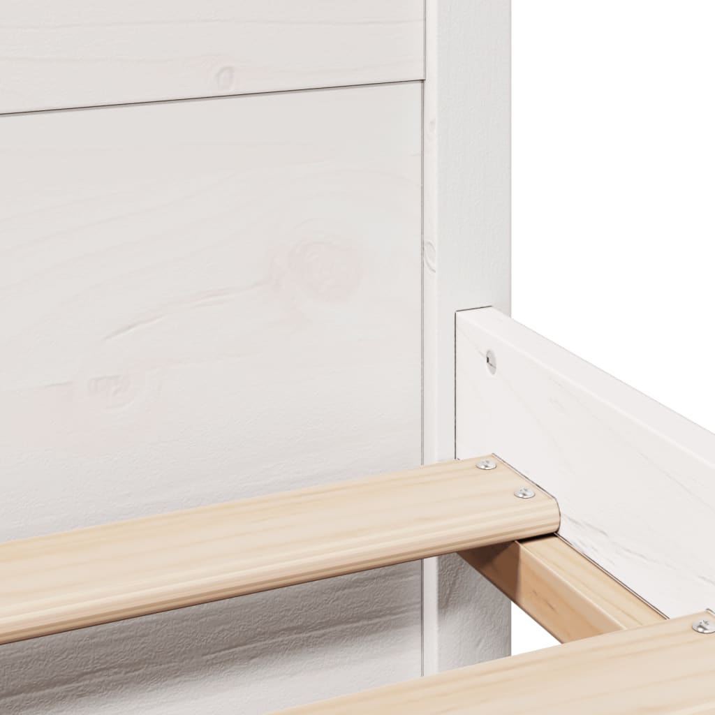 Rám Postele S Čelem Bez Matrace Bílý 160X200 Cm