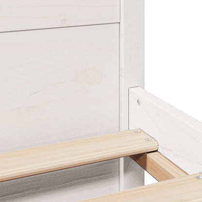 Rám Postele S Čelem Bez Matrace Bílý 200X200 Cm