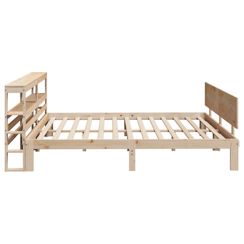 Rám Postele S Čelem 200 X 200 Cm Masivní Borové Dřevo