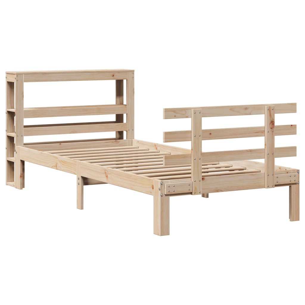 Rám Postele S Čelem 75 X 190 Cm Masivní Borovice