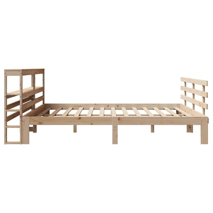 Rám Postele S Čelem 200 X 200 Cm Masivní Borové Dřevo