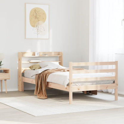 Rám Postele S Čelem 100 X 200 Cm Masivní Borové Dřevo