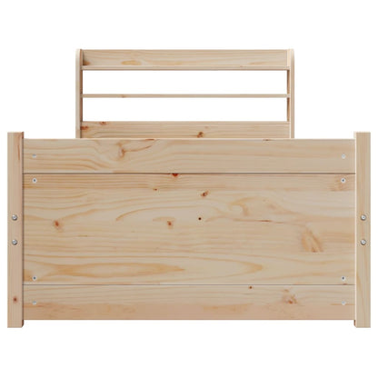 Rám Postele S Čelem 90 X 200 Cm Masivní Borové Dřevo