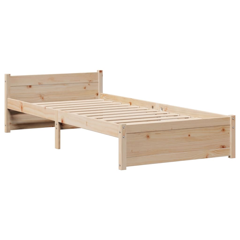 Rám Postele S Čelem 90 X 200 Cm Masivní Borové Dřevo