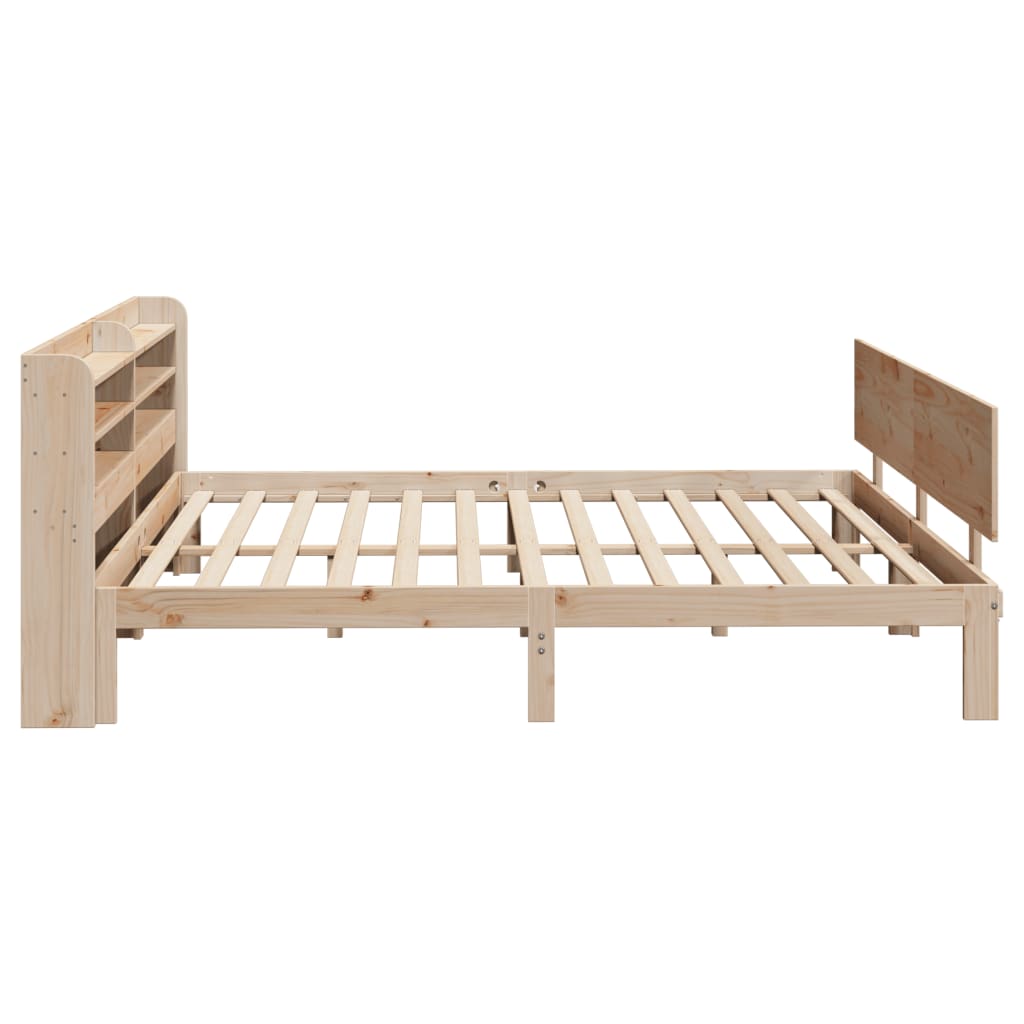 Rám Postele S Čelem 200 X 200 Cm Masivní Borové Dřevo