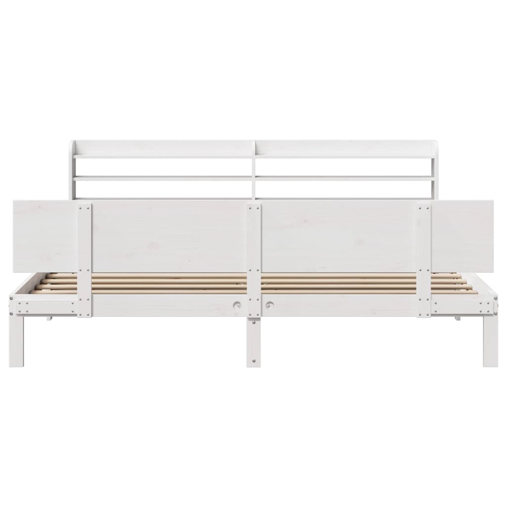Rám Postele S Čelem Bez Matrace Bílý 200X200 Cm