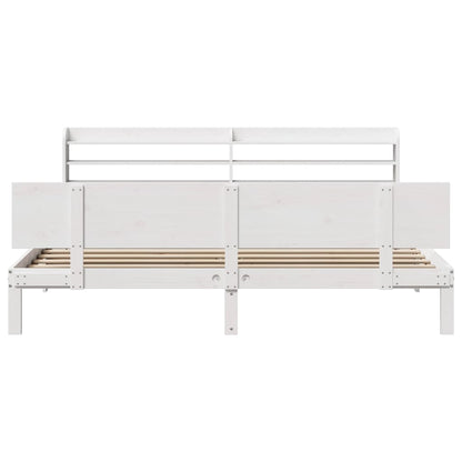 Rám Postele S Čelem Bez Matrace Bílý 200X200 Cm