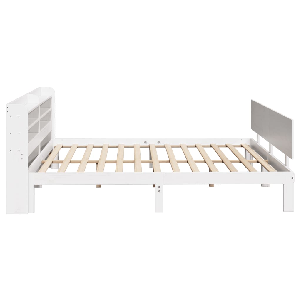 Rám Postele S Čelem Bez Matrace Bílý 200X200 Cm